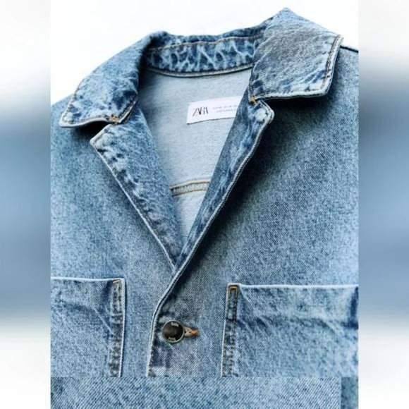 ZARA Z1975 LONG SLEEVE DENIM JUMPSUIT - Picture 4 of 6